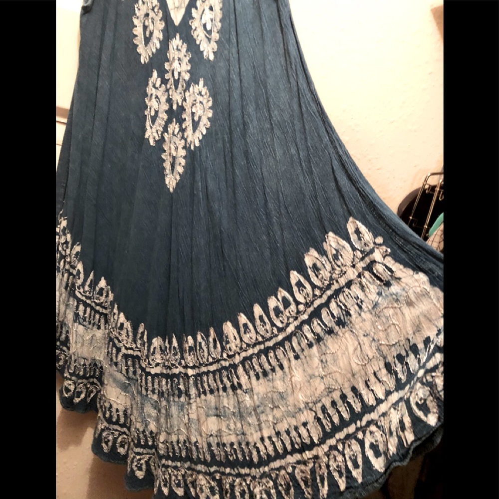 Beautiful denim like detail dress, so pretty on!!